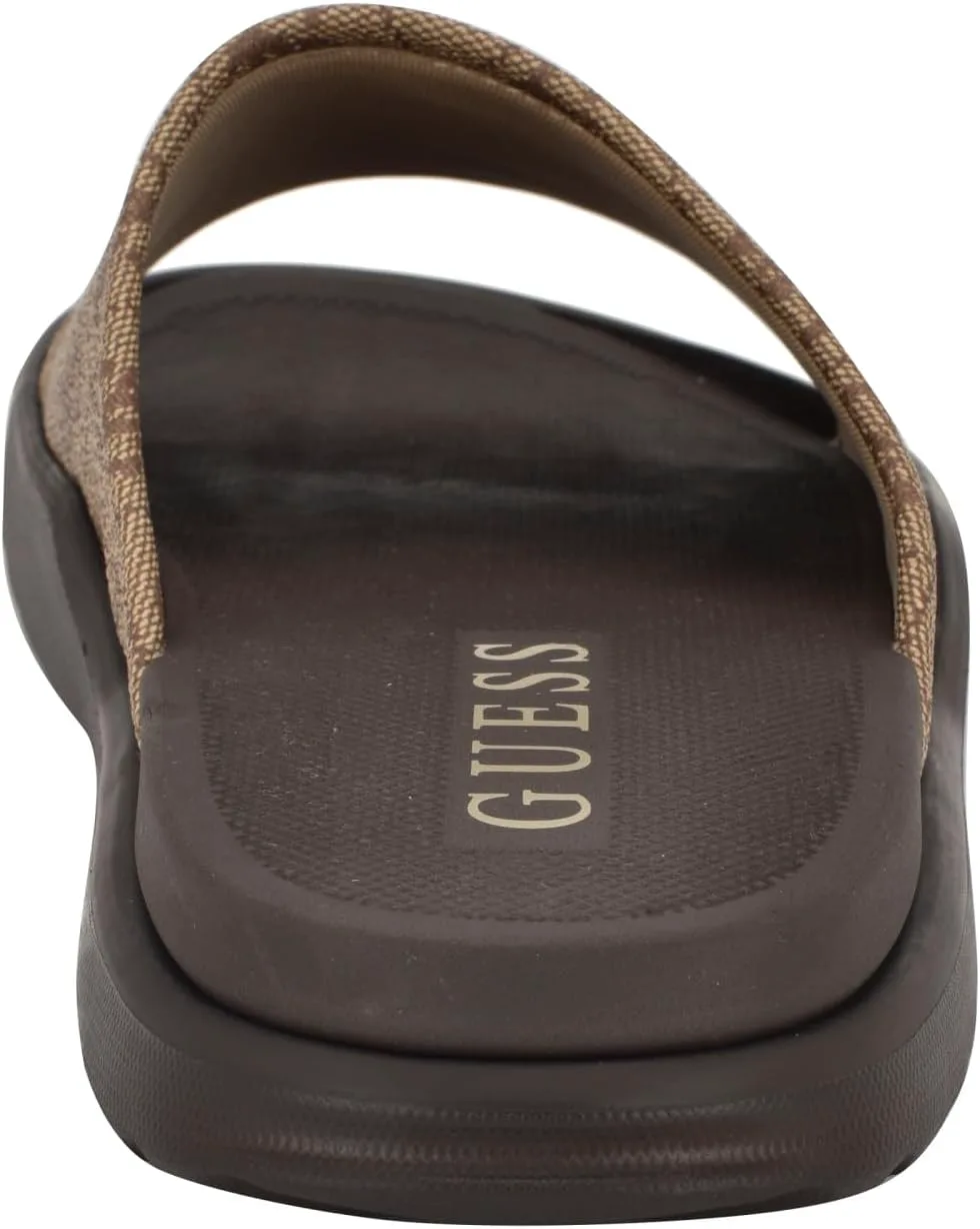Шлепанцы GUESS mens Magaria, светло-коричневый — фото 3