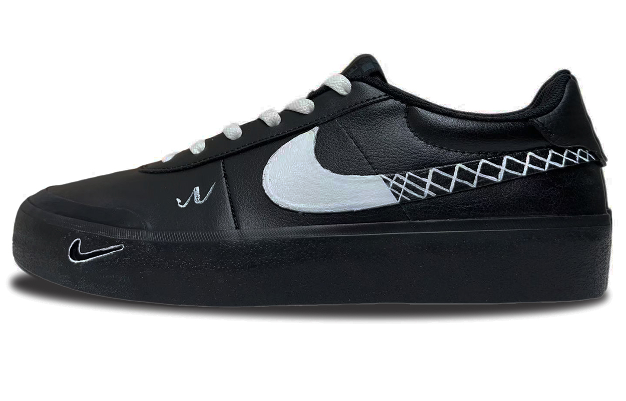 

Nike Кроссовки Court Shot для скейтбординга, износостойкие, низкие, мужские, черные