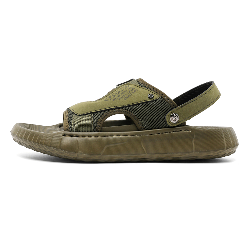 

FAPAI Пляжные сандалии мужские экрю/оливковый зеленый, цвет Olive Green