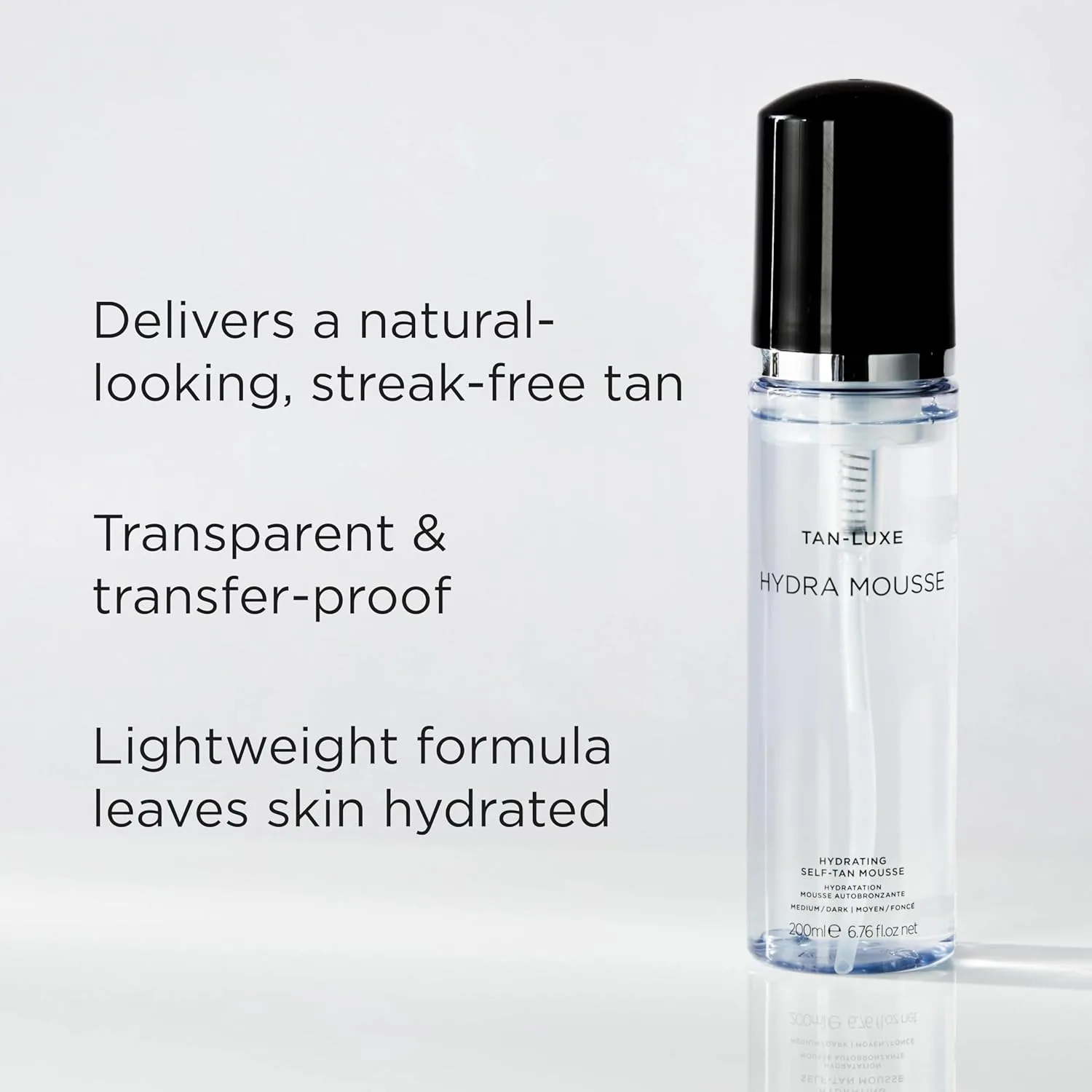 TAN-LUXE Hydra-Mousse - Увлажняющий мусс для автозагара, 200 мл - Не тестируется на животных и не содержит токсинов, Light/Medium — фото 4
