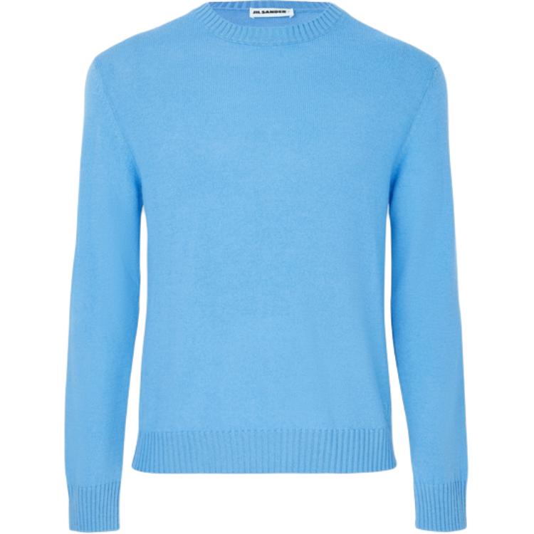 

JIL SANDER Свитер мужской синий с круглой горловиной Moderate