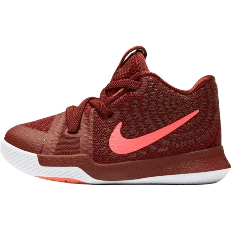Кроссовки Kyrie 3 Abrasion Resistant низкие для малышей, красные Nike, Red