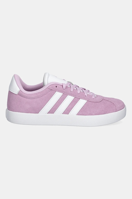 Детские замшевые кроссовки VL COURT 3.0 Adidas, розовый — фото 2