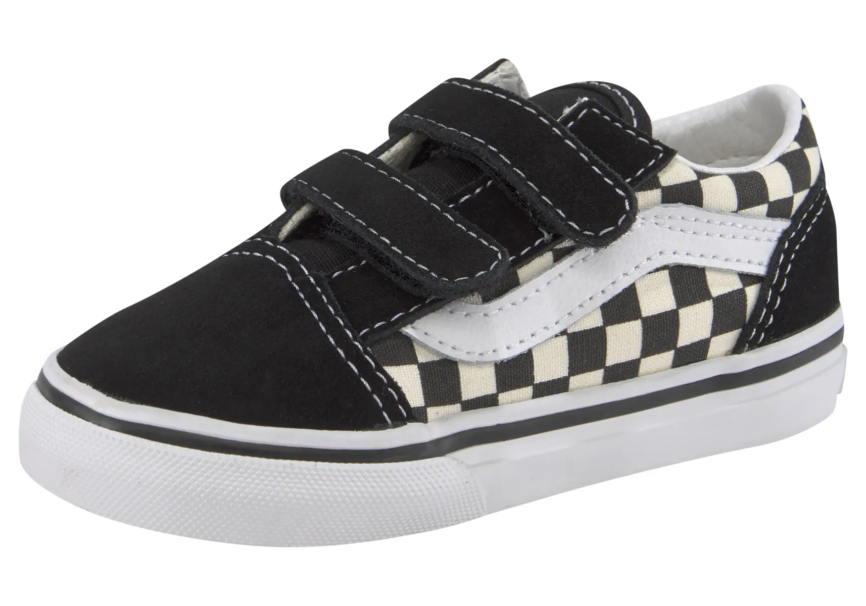

Кроссовки Vans "TD Old Skool V", на застежке-липучке, черно-белый