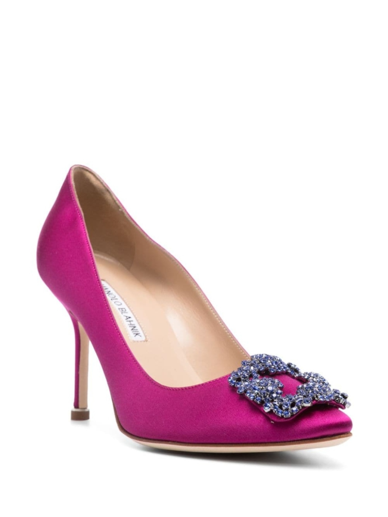 

Manolo Blahnik атласные туфли Hangisi 90, фиолетовый