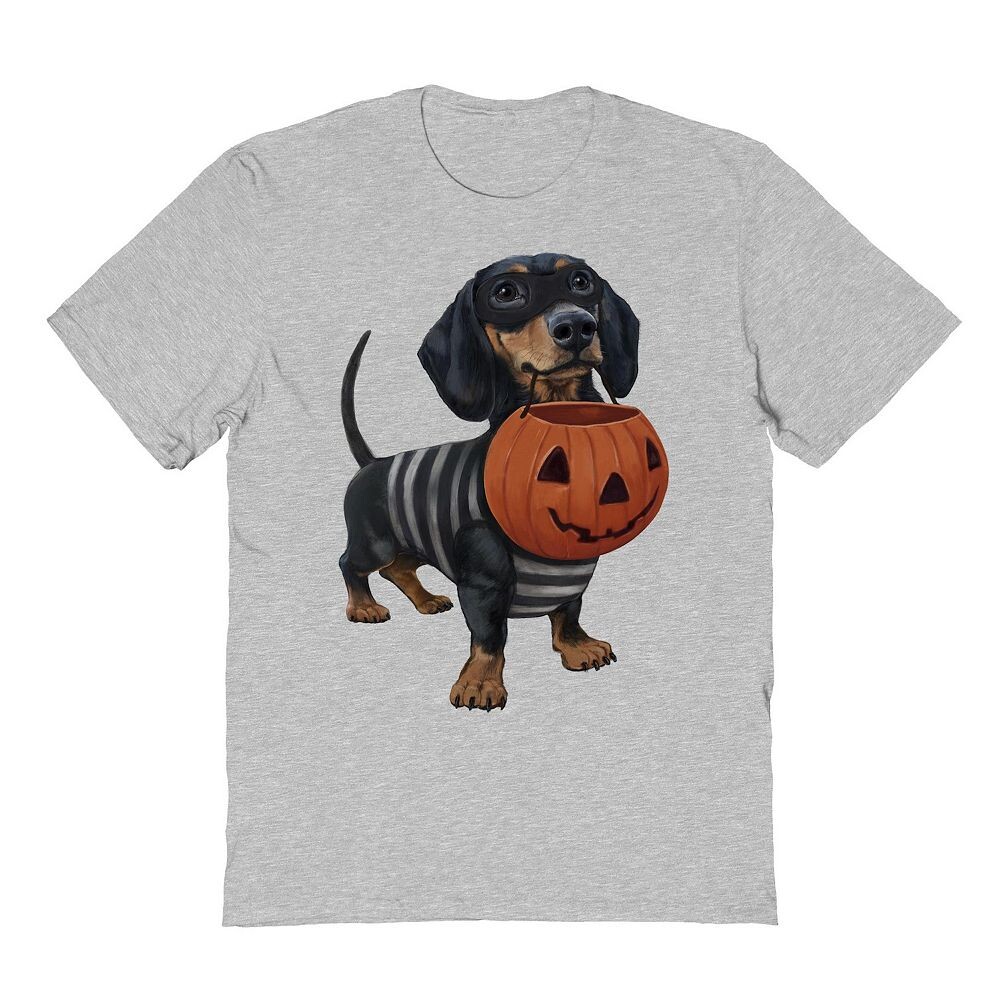 

Мужская футболка с рисунком Happy Halloweenie Halloween Licensed Character, цвет Sport Gray