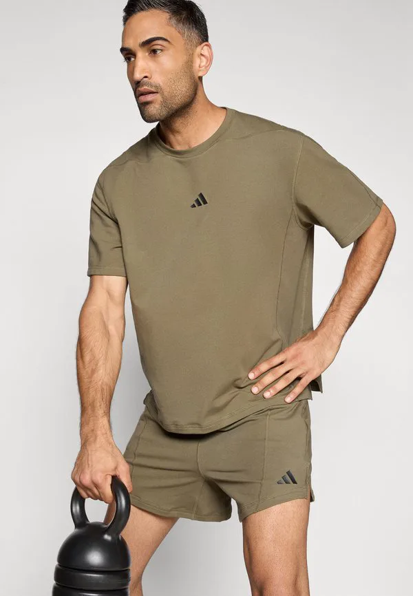 Футболка d4t, базовая футболка Adidas Performance, Olive Strata — фото 4