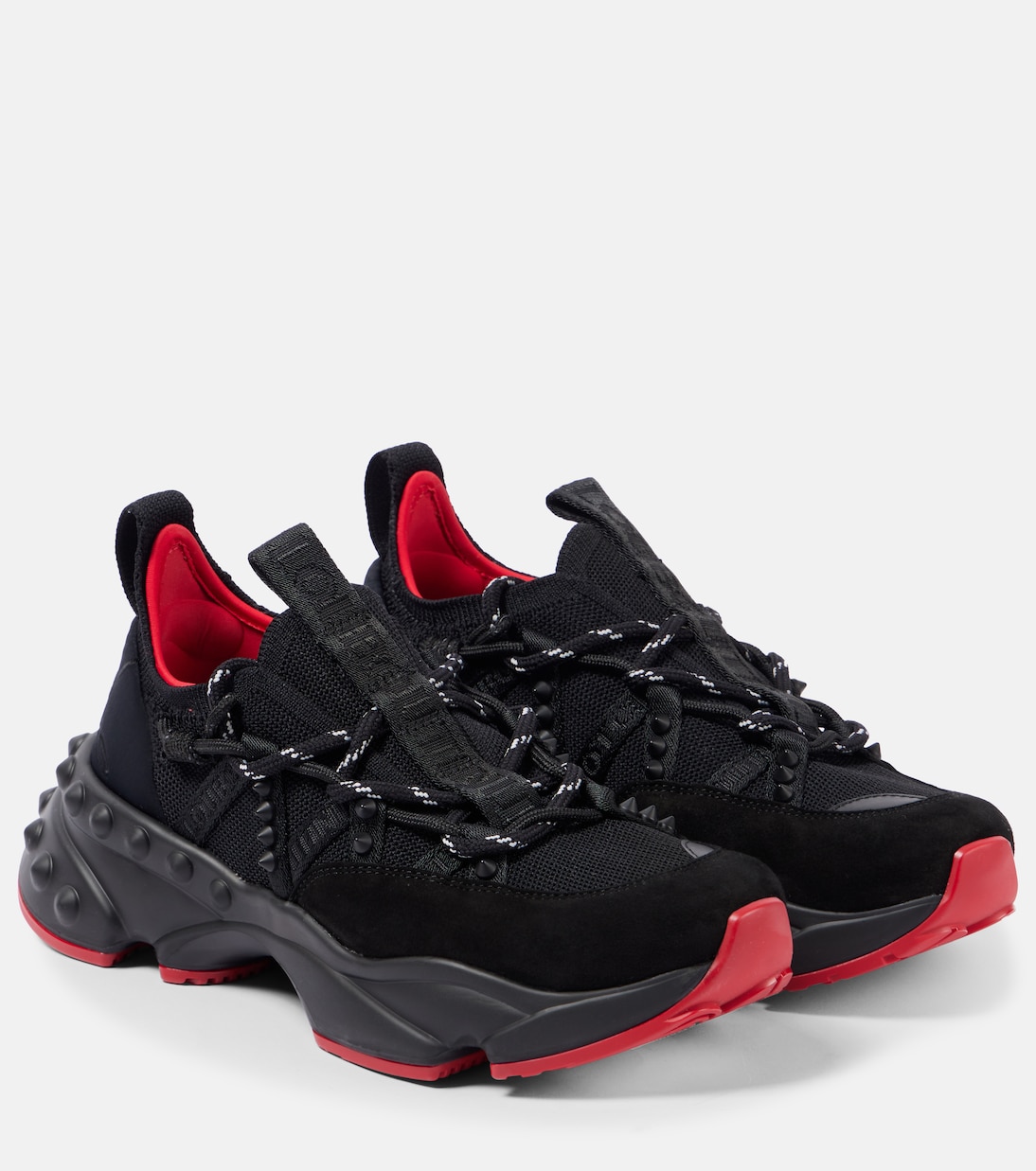 Кроссовки Trailnrun с отделкой из замши Christian Louboutin, черный