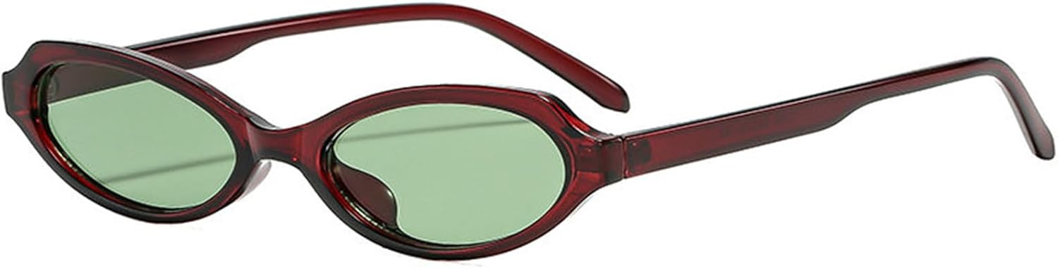 

Солнцезащитные очки Willochra в стиле ретро, ​​овальные, для женщин, стильные «кошачий глаз», в стиле 90-х, необычной формы, милые, модные, защитные солнцезащитные очки 2026 года, C9