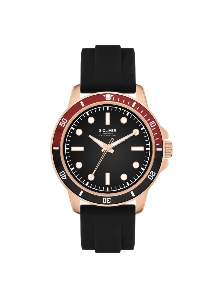 

s.Oliver Спортивные и стильные наручные часы черного цвета