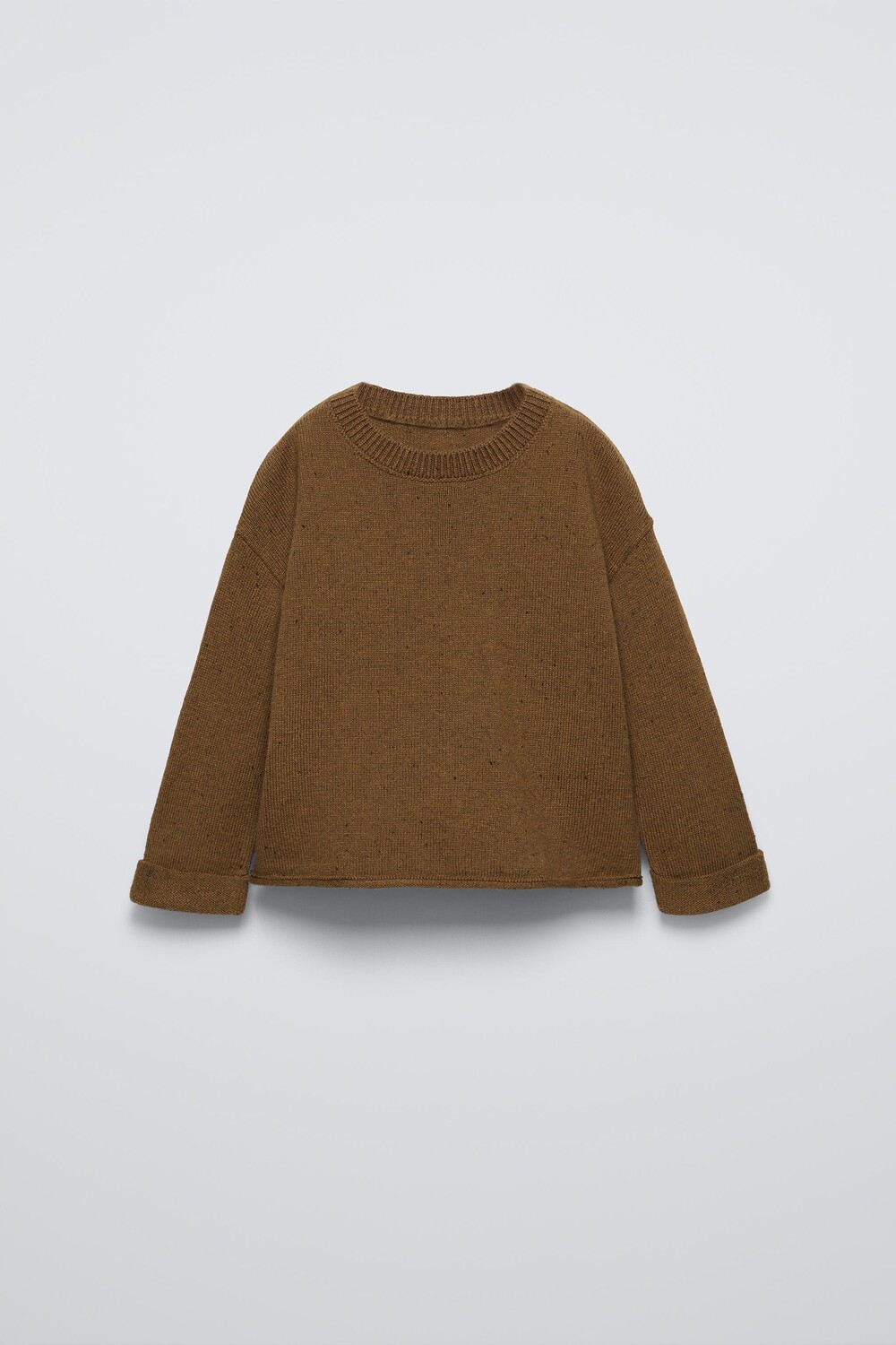 

Вязаный свитер с печатками ZARA, хаки