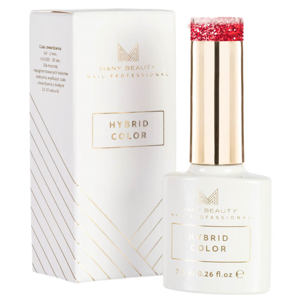 

Гибридный лак для ногтей 909 малиновая искра, 7,5 мл Many Beauty Nail professional hybrid color uv, цвет 909 - crimson spark
