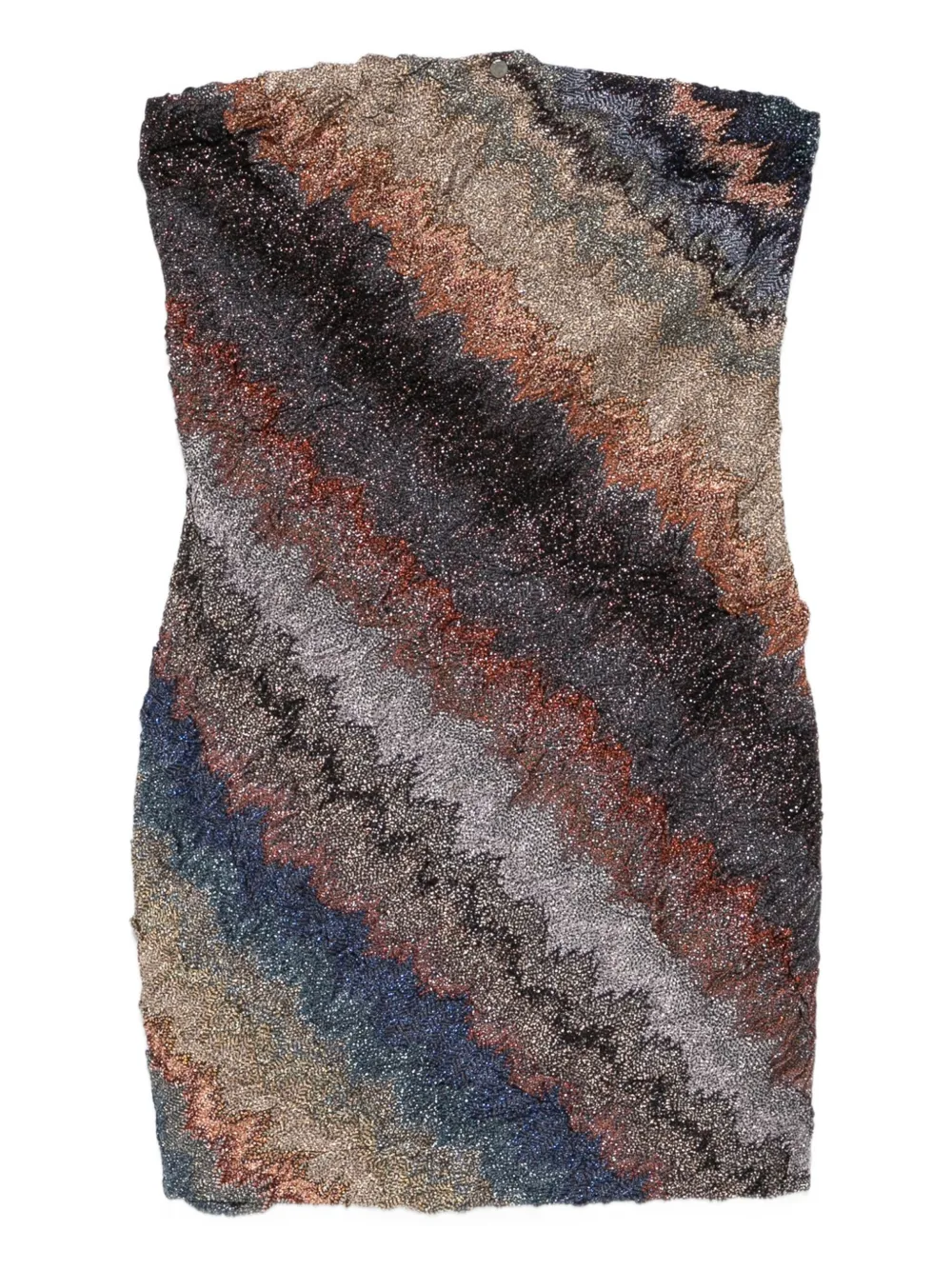 

Мини-платье без бретелек с зигзагообразным узором Missoni, коричневый