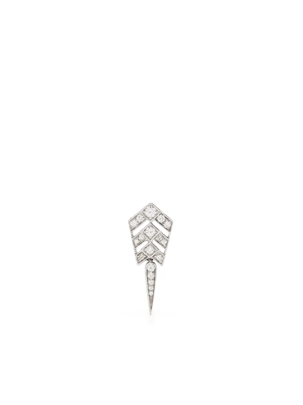 

Серьга-подвеска Stairway Arrow с бриллиантами STATEMENT PARIS, серебяный
