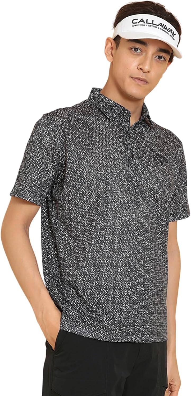 

Мужская рубашка-поло Callaway с коротким рукавом (впитывающая пот, быстросохнущая, сетчатая ткань Kazeana) / для гольфа / C25134119, черный