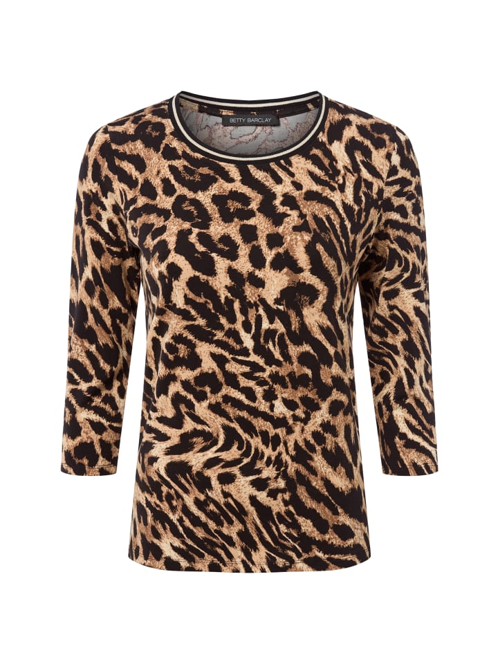 

Рубашка с длинными рукавами черного и коричневого цветов Betty Barclay