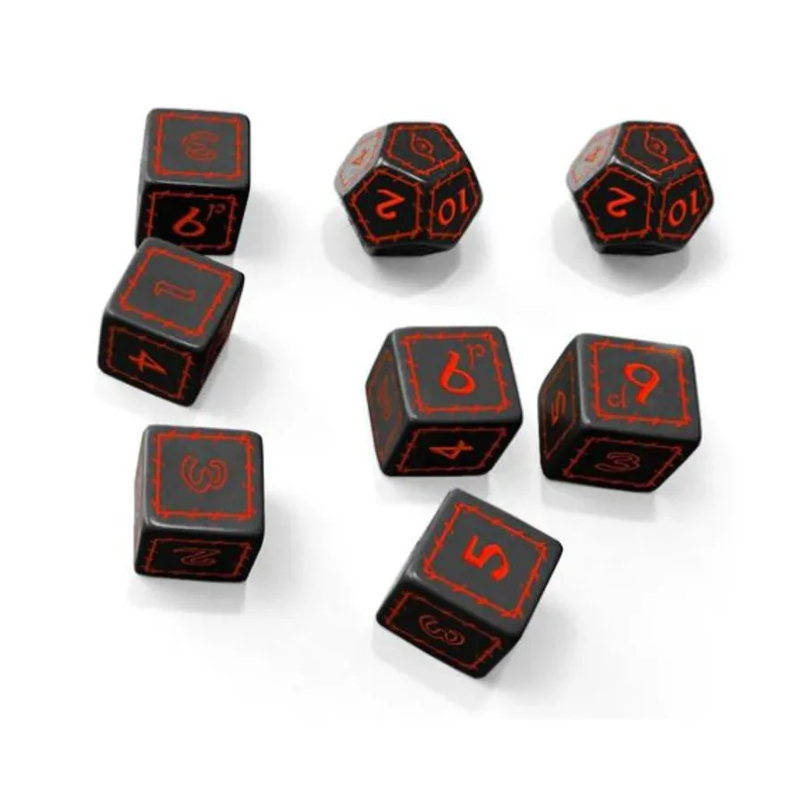 

Набор черных кубиков с одним кольцом (8) (опечатка), One Ring RPG (Free League Publishing)