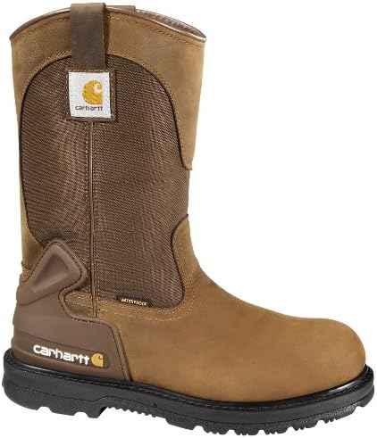 

Carhartt мужские 11-дюймовые рабочие ботинки Wellington с мягким мысом, Waterproof, EH Rated, с амортизирующей стелькой и противоскользящей подошвой, Bison Brown