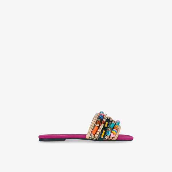 Сандалии Kurt Geiger London Southbank с плетением и бусинами, мультиколор