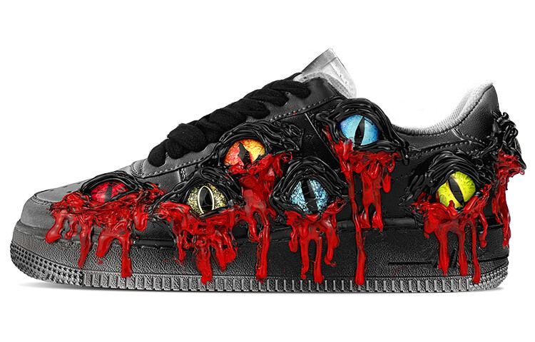 

Кроссовки Nike Air Force 1 Skateboard Shoes Men Low-Top Black/Red