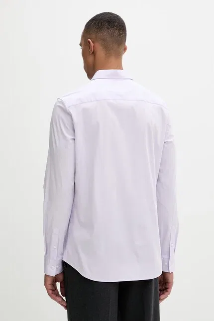 Рубашка мужская из хлопка Calvin Klein, фиолетовый — фото 3