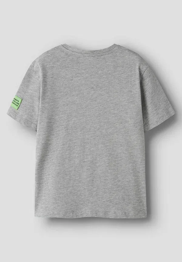 Футболка Name It minecraft print t-shirt, серый меланж — фото 2