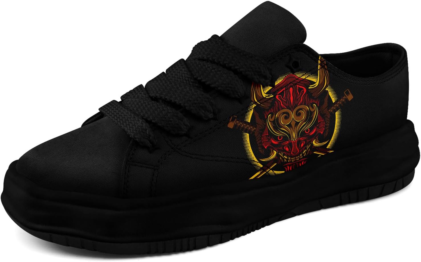 

Мужские готические кроссовки coolcustomize с черепами, модные, повседневные, для скейтбординга, из холщовой ткани, женские, уличная мода, удобные для ходьбы, желтый