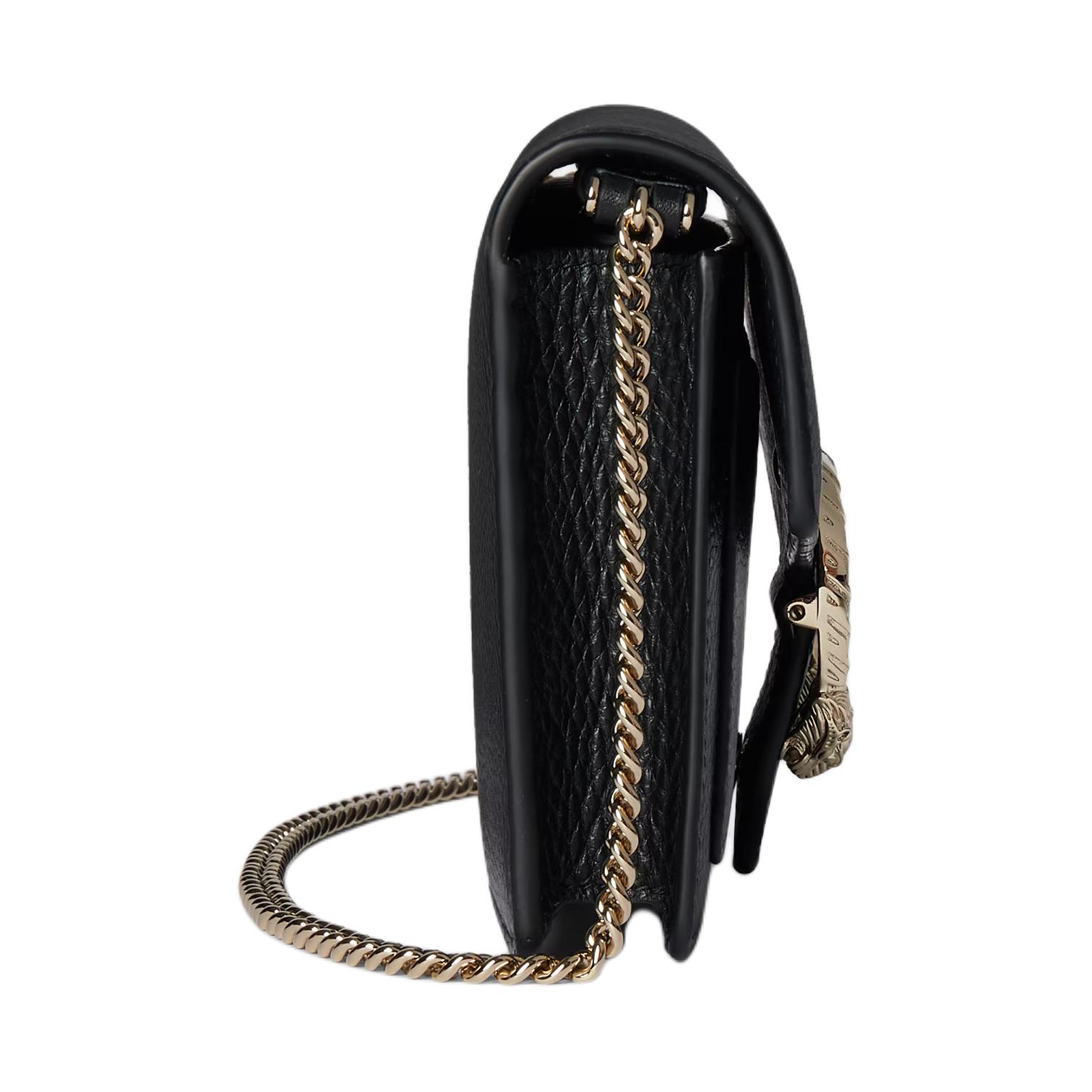 GUCCI Кожаный кошелёк Дионис женский чёрный — фото 3