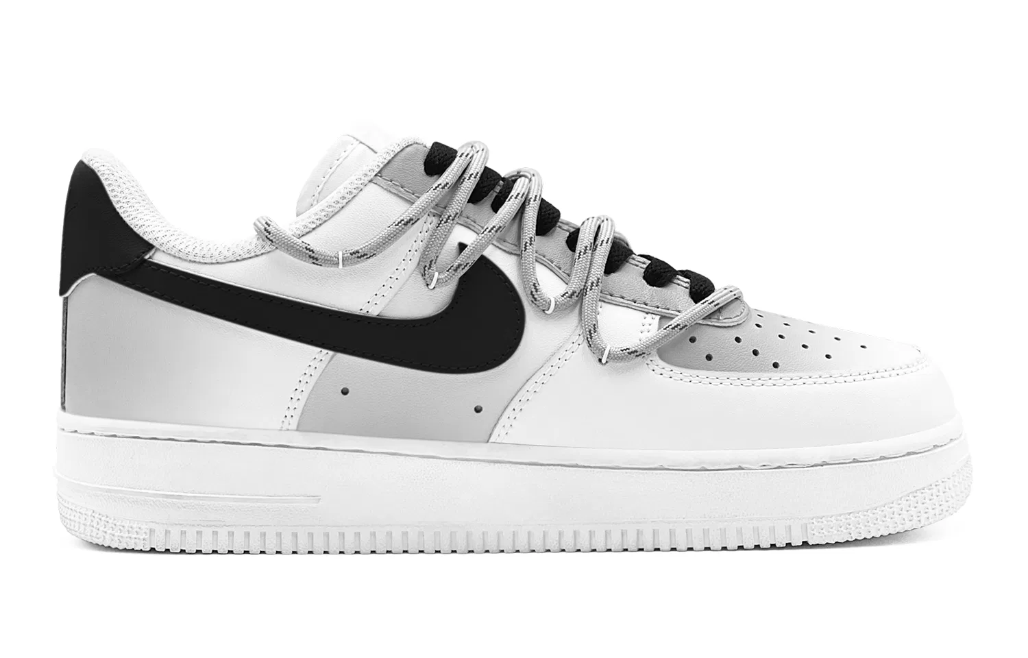 Кроссовки с принтом Nike Air Force 1 Black — фото 4