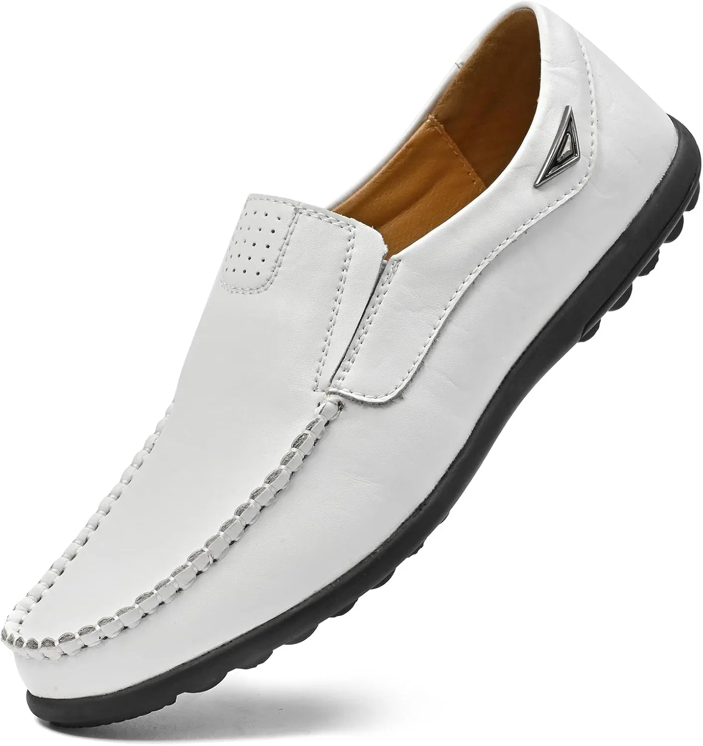 Лоферы кожаные Premium Men's Casual, белый Zentavi — фото 4