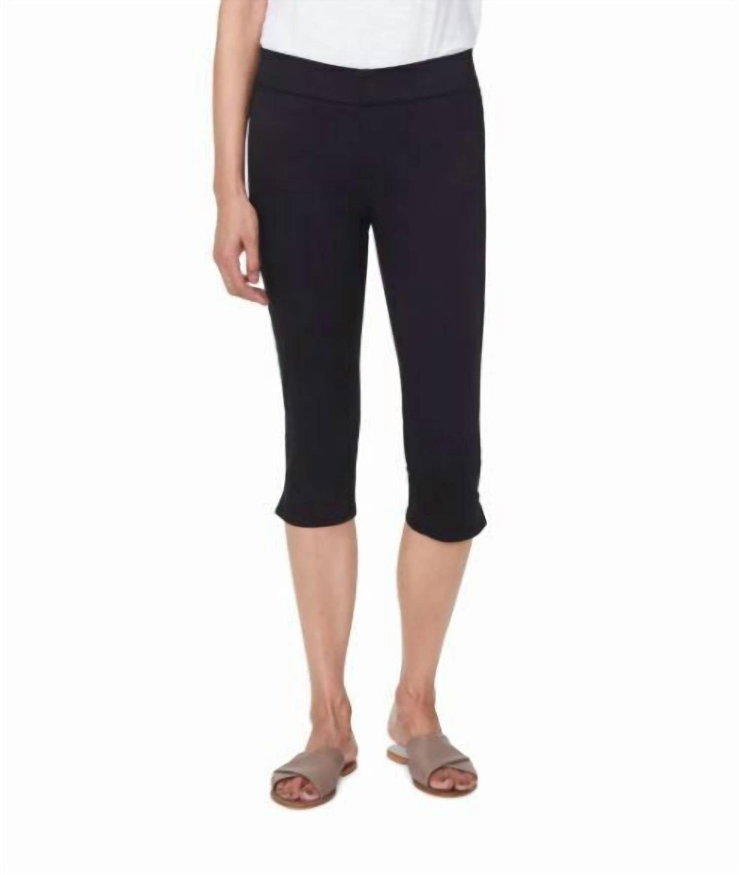 

Джинсы Capri Pull On Skinny черного цвета NYDJ