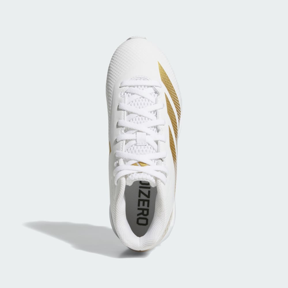 Бутсы Adidas Adizero Impact.2 Molded Rubber Football Cleats Kids, цвет Cloud White/Gold Metallic/Cloud White — фото 2