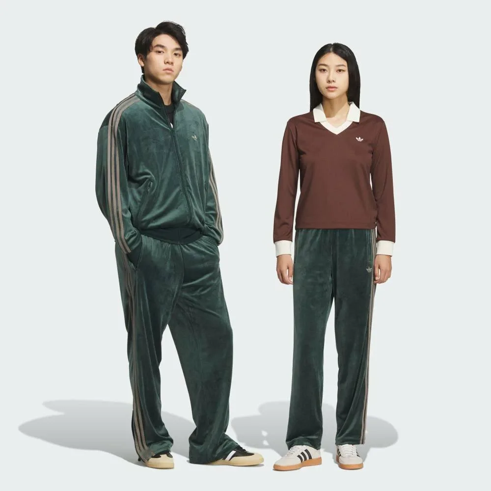 Спортивные брюки FB TP VELOUR / Firebird из велюра Adidas, green