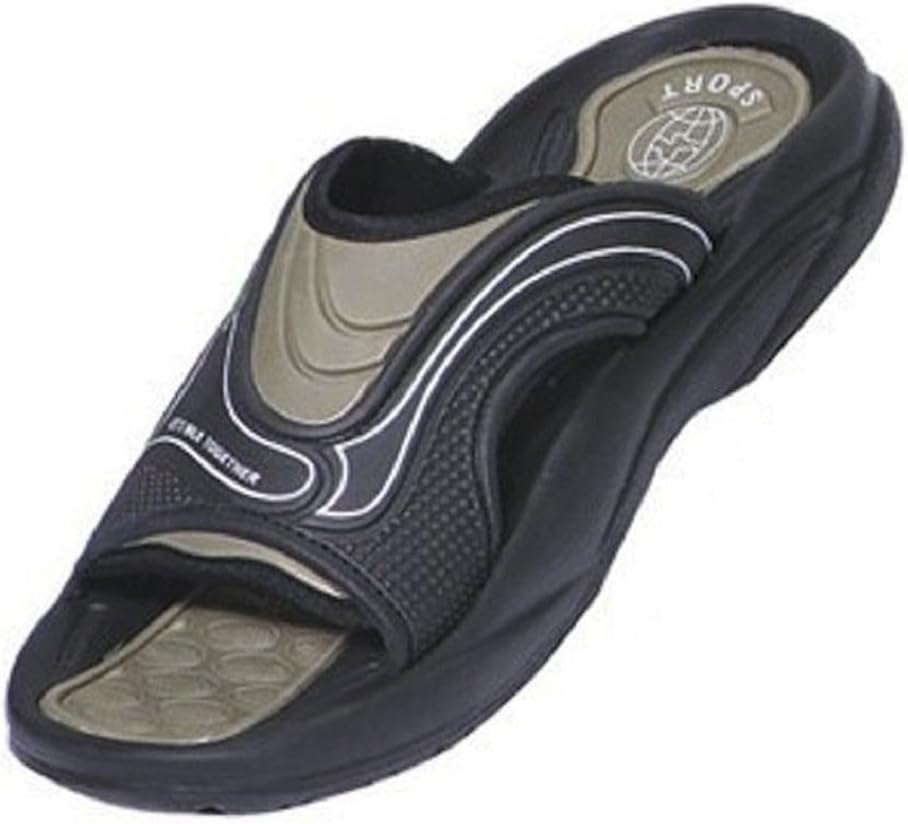 

Мужские резиновые шлепанцы ICS, удобные для душа и пляжа, обувь на скользкой подошве, Dark