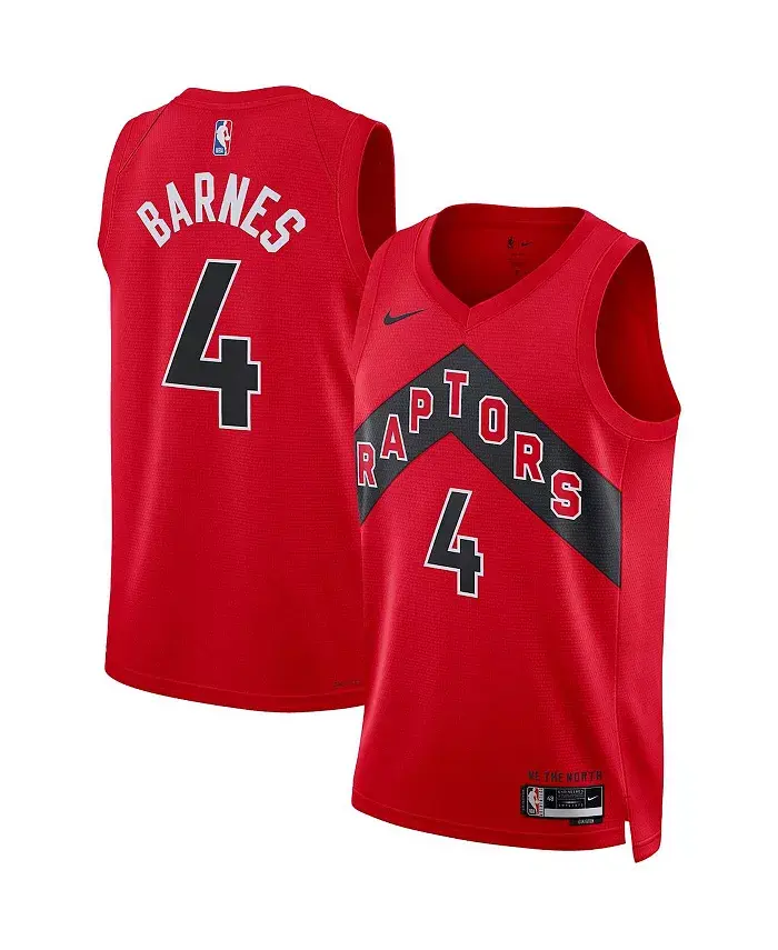

Мужская и женская футболка Scottie Barnes Red Toronto Raptors Swingman - Icon Edition Nike