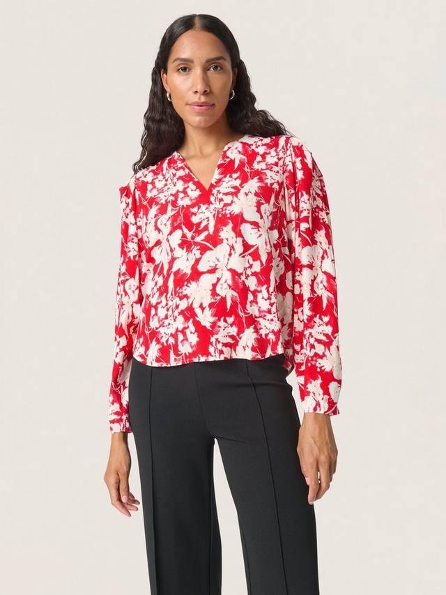 

Топ с линейным цветочным принтом Soaked In Luxury, Salsa/White