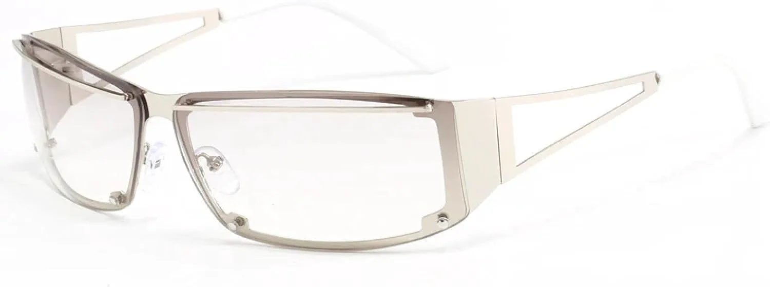 

Солнцезащитные очки с защитой от УФ-излучения UV400 | Полая оправа | Для женщин и мужчин | Для занятий спортом на открытом воздухе и вождения DSVIGF, Transparent