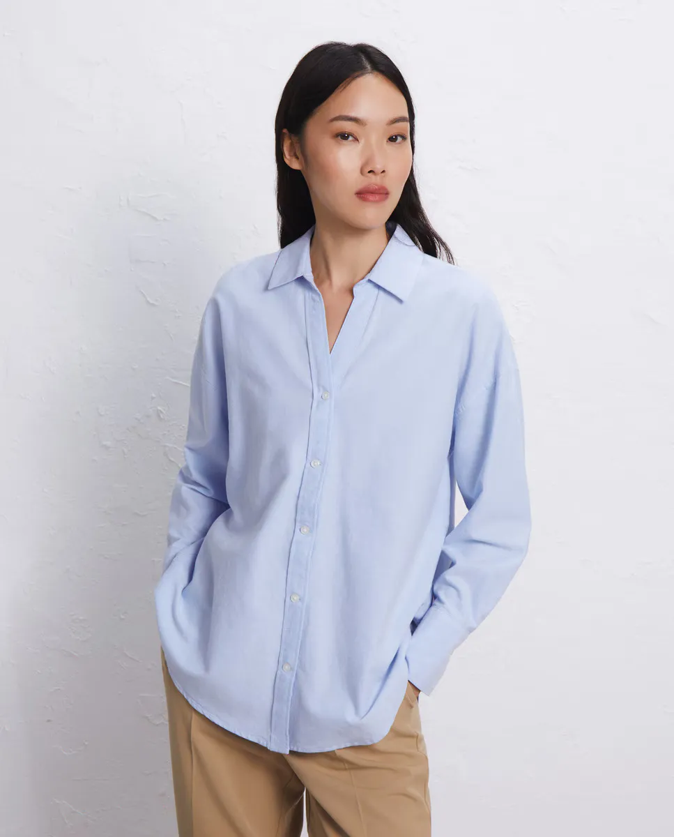 

Женская рубашка оксфорд оверсайз Easy Wear, цвет 400 Azul