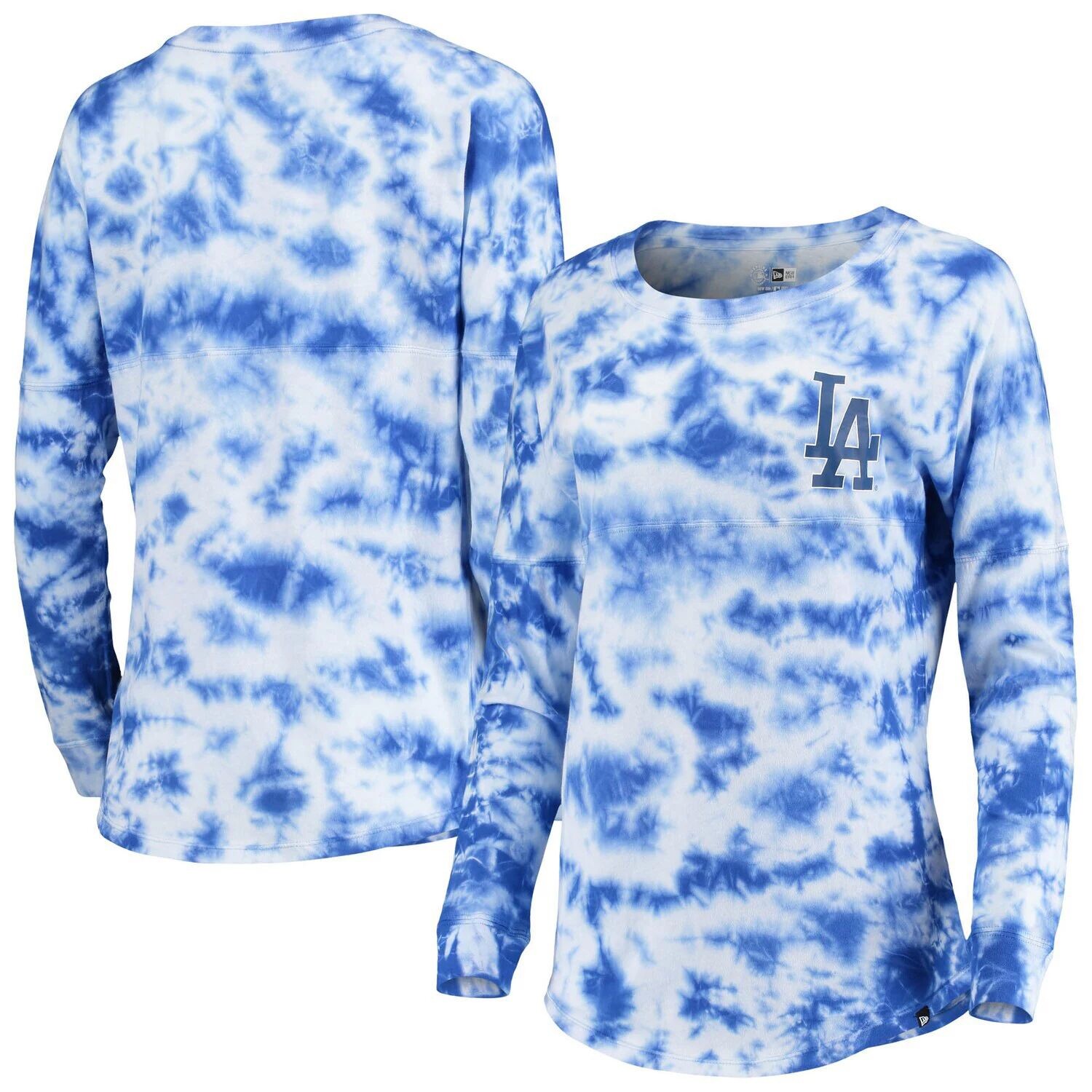 

Женская футболка New Era Royal Los Angeles Dodgers с длинными рукавами и принтом тай-дай New Era