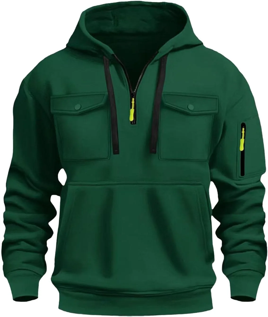 

Толстовка Quarter Zip с капюшоном для мужчин Vintage