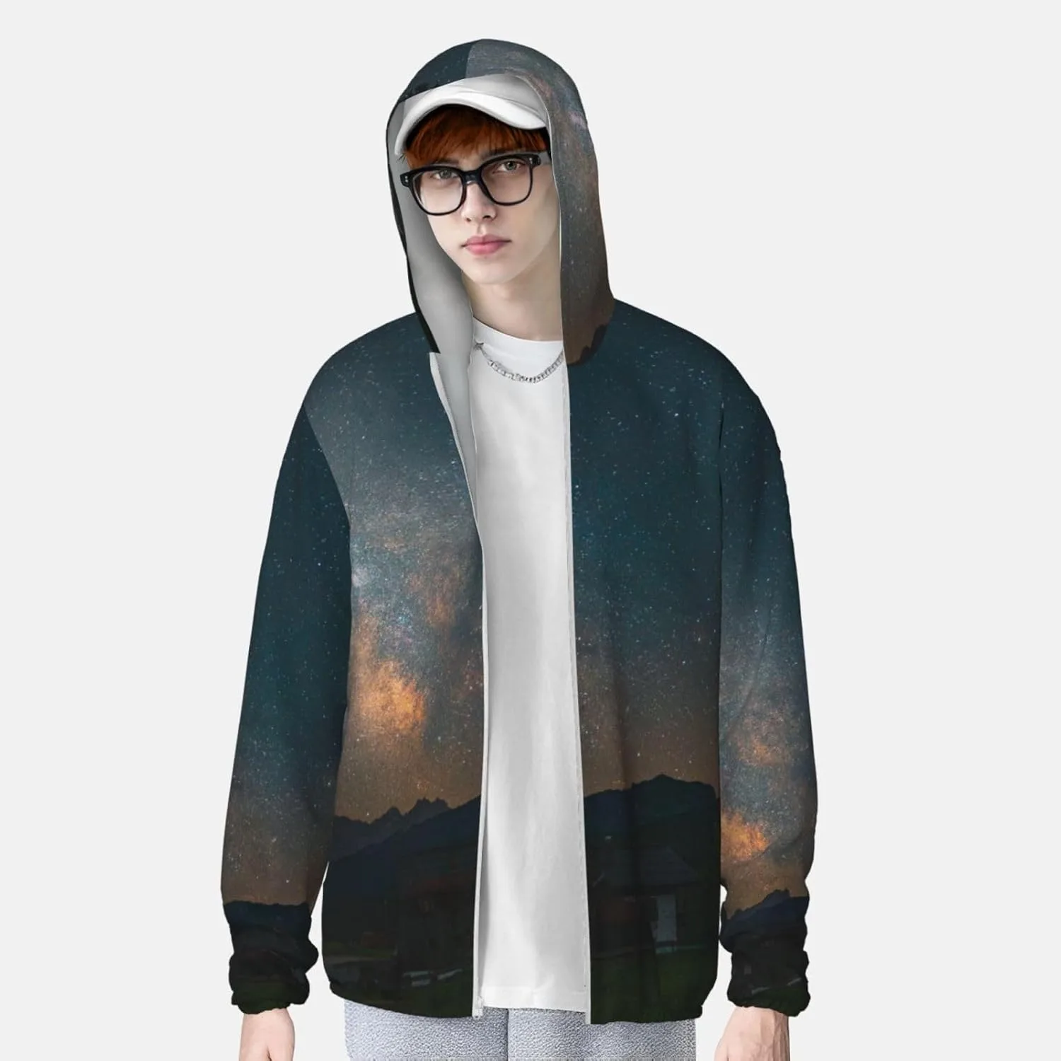 Толстовка Milky Way Universe Stars с защитой от солнца, легкая спортивная с длинными рукавами — фото 2
