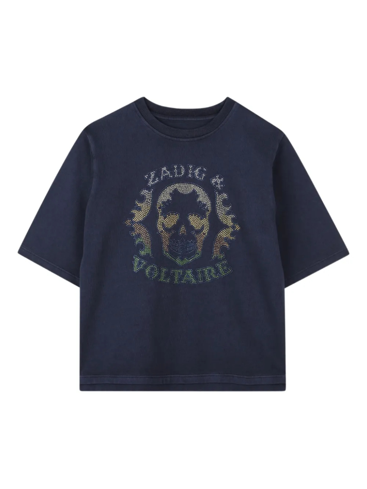 

Футболка Zadig & Voltaire Kids с изображением черепа, синий