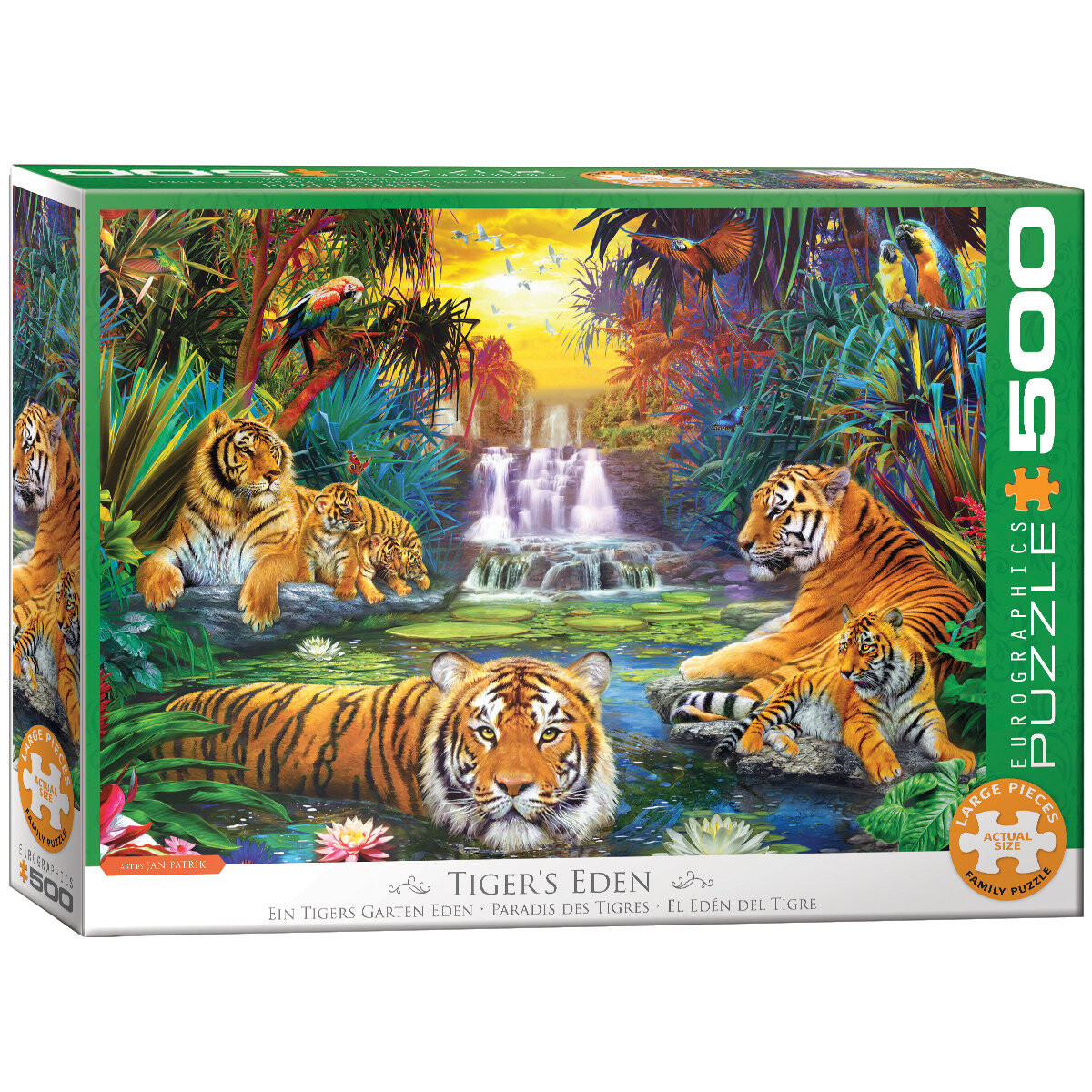 

Еврографика, пазл Tigers Eden, 500 шт. EuroGraphics