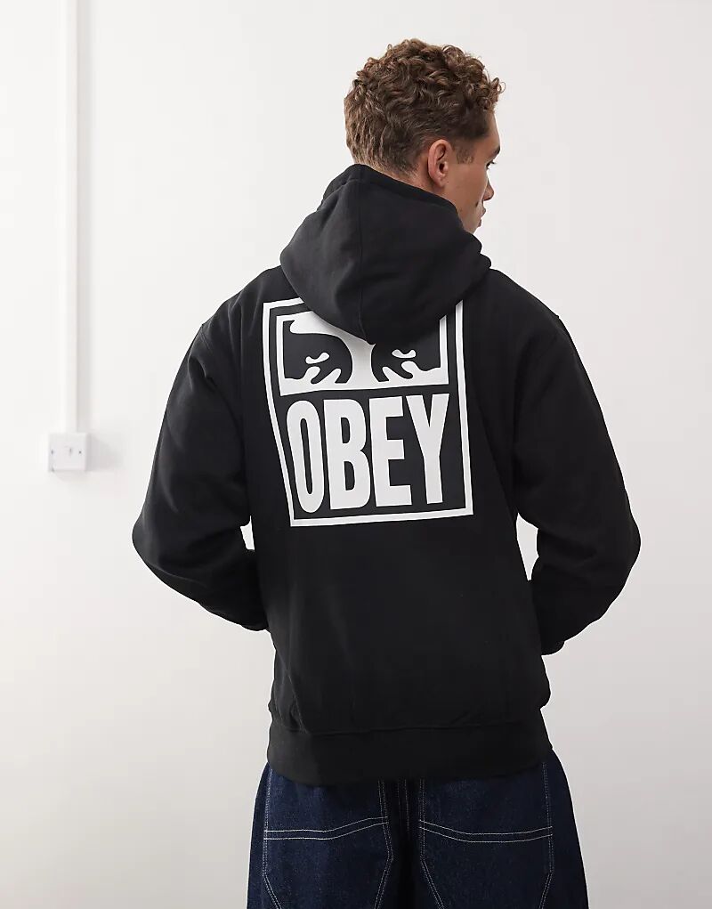 

Толстовка с капюшоном icon eyes в черном цвете Obey