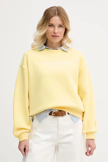 Худи женское свободного кроя Tommy Hilfiger, желтый