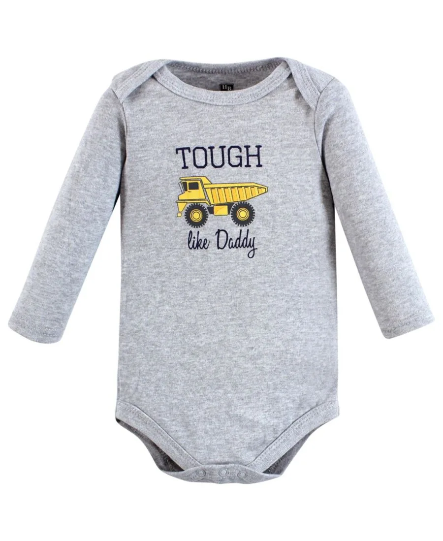 Комплект из 5 мягких хлопковых боди с длинными рукавами Hudson Baby, Construction — фото 3