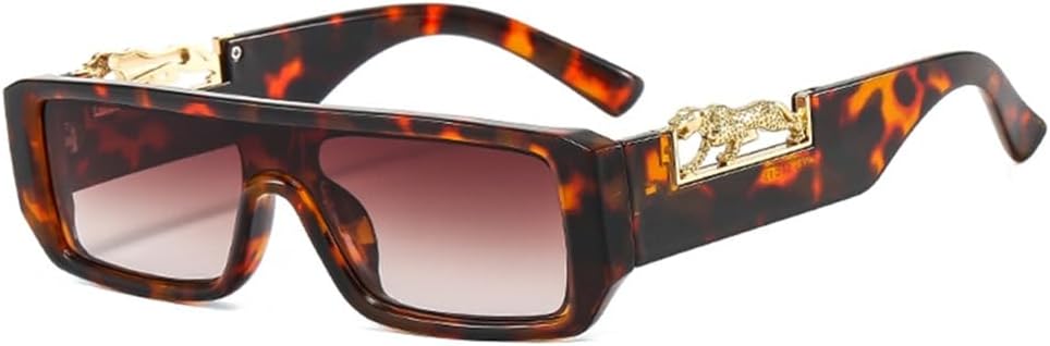 

Солнцезащитные очки прямоугольной формы для женщин и мужчин, с градиентными линзами, поликарбонатной оправой, леопардовым принтом и защитой от УФ-излучения UV400 DSXLY, C5