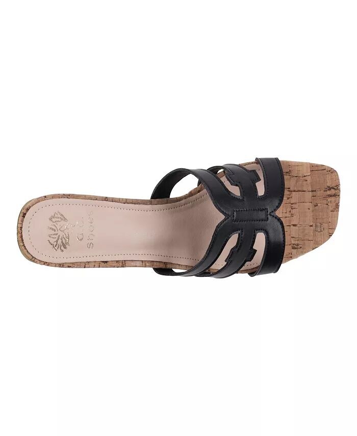 Женские босоножки Gianna на блочном каблуке GC Shoes, черный — фото 4