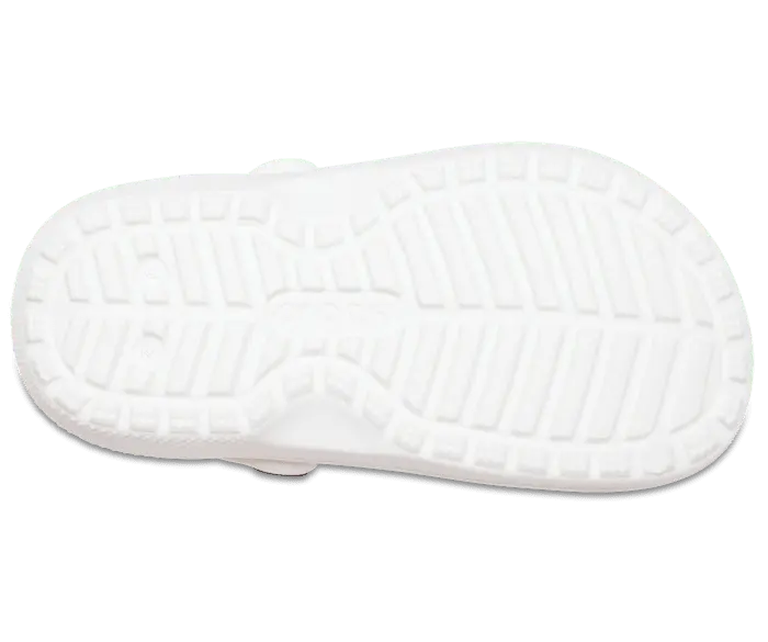 Классические сабо на подкладке Crocs детские, цвет White / Grey — фото 4