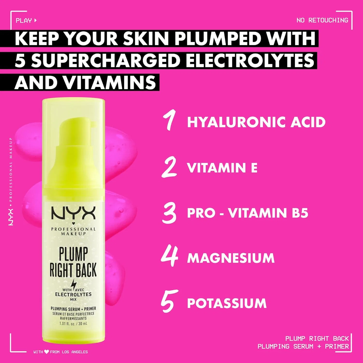 Сыворотка Nyx Professional Makeup — Праймер- для лица Plump Right Back, , прозрачный, 30 мл — фото 3